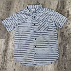 Columbia Mens Regular Fit Cotton Striped Button Down Shirt